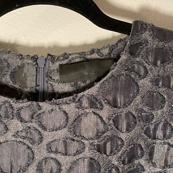 Co Navy Metallic A-Line Dress with Side Seam Pockets - Picture 2 of 4